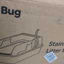 Stainless Steel Cat Litter Box XL for Big Cats, High-Sided Design Prevents Urine Leakage, Non-Stick, Easy to Clean, Includes Scoop, Gray