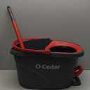 O-Cedar EasyWring Microfiber Spin Mop, Bucket Floor Cleaning System, Red, Gray, Standard