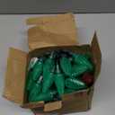 Brizled Red & Green Christmas Lights, 33ft 50 LED Faceted C9 Christmas Lights, Connectable Indoor Outdoor Roof String Light, 120V UL Certified Xmas Tree Light for Xmas Holiday Yard Garden Party