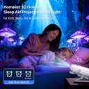 Homelist 3D Galaxy Sleep Aid Projector Light for Kids & Adults with White Noise & Bluetooth Speaker, 60 Scenes Star Projector Night Light for Bedroom Relaxation, Party, Birthday, Christmas, White