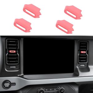 Air Conditioning Outlet Adjustment Trim Compatible with Ford Bronco 2021+ Interior Accessories Central Control Air Outlet Vent Cover (Pink)