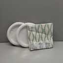 IHR Ideal Home Range Party Napkins Disposable 3-Ply Paper Lunch Napkin Pack, 6.5" x 6.5", Leaf And Stem (Green), 20-Count, 40 White Napkins