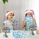 Cinrobiye 30 Set Winter Craft Kit Snowflake DIY Tree Winter Art Craft Ornaments Making Art Crafts for Christmas Holiday Sunday School Classroom Home Preschool Party Activities Favor Decor Supplies