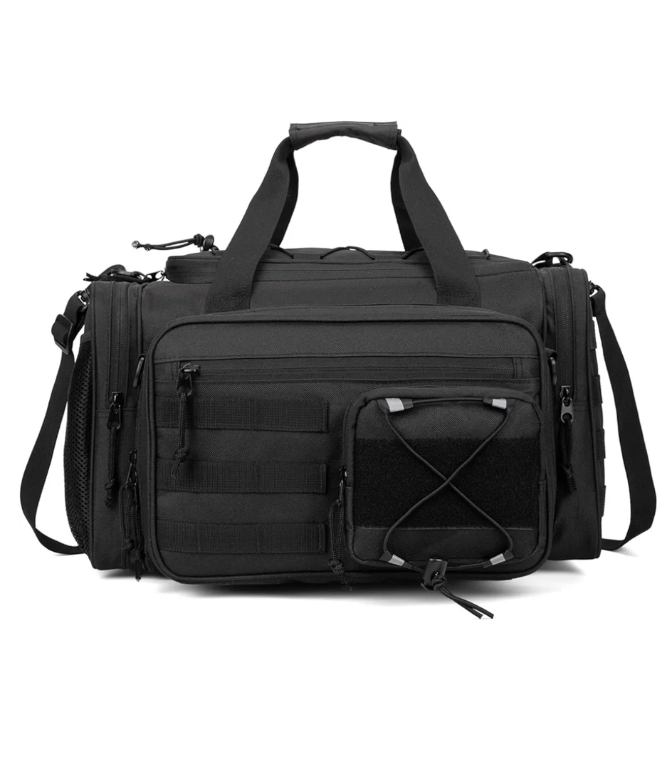 Gun Range Bag with Removable Tactical Pouch for Handguns and Ammo Pistol Case Shooting Carry Duffle Bags Large