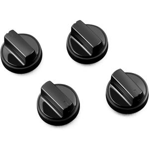 atgestore WB03X24904 191D8446 Stove Knobs Replacement for GE Stove Parts Electric Burner Knob JB625RKSS JB625DKBB GE Adora Range Parts Oven Cooktop Control Knobs Black Plastic 4 Pcs