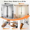 Faux Wood Double Curtain Rods for Windows 24-68 In, Dual Bird Curtain Rod
