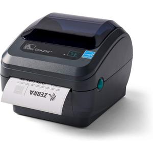ZEBRA GX420d Direct Thermal Desktop Printer Print Width of 4 in USB Serial and Ethernet Port Connectivity GX42-202410-000