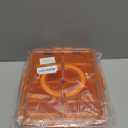 Divided Snack Serving Tray with Lid and Handle Travel Snackle Charcuterie Container Portable Storage Organizer for Candy, Fruits, Nuts, Snacks, Party, Picnic (1pack, Orange)