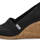 TOMS womens Classic Wedge (11 Narrow, Black Scattered Woven)
