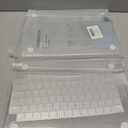 EooCoo Case Compatible with MacBook Pro 14 inch 2025-2021 M5-M1 Pro/Max Chip, Hard Shell Cases with Keyboard Cover, Screen Protector - Crystal Clear