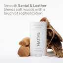 Native Aluminum Free Deodorant, Santal & Leather, Large Size Stick, 72 Hour Odor Control, for Women & Men, Contains Naturally Derived Ingredients, 3.1 oz