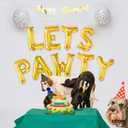 KatchOn, Lets Pawty Balloons Gold - 16 Inch | Lets Pawty Banner | Dog Birthday Balloons for Birthday Decorations | Dog Birthday Banner, Dog BirthDay Party Supplies