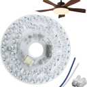 4.92'' LED Ceiling Fan Light Retrofit Kit, 18W Flush Mount Ceiling Light Replacement, 3CCT (3000K/4000K/6000K) Dimmable, for Hampton Bay, Harbor Breeze, Flush Mount Ceiling Lights