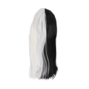 Black and White Wigs, Women's s Straight Hair Wigs, Black and White Synthetic Wigs for Cosplay Halloween Cosplay Costume Wigs
