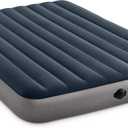 Intex 64783E Dura-Beam Standard Single-High Air Mattress: Fiber-Tech Queen Size 2-Step Pump 10in Bed Height 600lb Weight Capacity