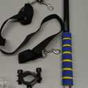 Dog Bike Leash Attachment,Second Generation Built-in Shock Absorption System Adjustable Leash Length Running slatmill for Large Small Dogs Harness Accessories, Black