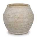 Briful Rustic Ceramic Vase for Home Decor, 7.4" Tall Farmhouse Vase, Beige