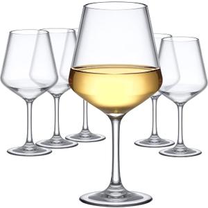 Amazing Abby - Sasha - 14-Ounce Unbreakable Tritan Glasses (Set of 6), Plastic Glasses, Reusable, BPA-Free, Dishwasher-Safe, Perfect for Poolside, Outdoors, Camping, and More