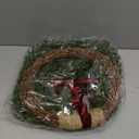 Dingion Small Norfolk Pine Christmas Wreath 11.8 in Christmas Kitchen Cabinet Norfolk Pine Wreath Mini for Front Door Artificial Farmhouse Rustic Xmas Decor for Window Fireplace