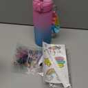 Dan&Darci Decorate Your Own Glow-in-The-Dark Water Bottle Kit for Girls - Christmas Gifts for Girl Ages 4-6 5-7 6-8 - 4 5 6 7 8 Year Old Birthday Gift Ideas - Arts and Crafts for Kids Age 6-8