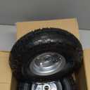 (2 Pack) RRQ 10 Inch Pneumatic Wheel 4.10/3.50-4 Tire, 10" Pneumatic Wheels with 5/8" Bearings,2.2" Offset Hub for Garden Cart, Hand Truck, Lawn Cart, Mower