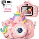 Kids Camera for 3-12 Years Old Toddlers Childrens Boys Girls Selfie Camera 20.0 MP HD 1080P IPS Screen Dual Digital Toy Camera for Kids Birthday