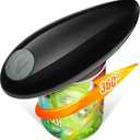 One Touch Electric Can Opener Fits Almost Size Can Battery Operated with Smooth Edge, Hands Free Electric Can Openers for Kitchen, Kitchen Gadgets Automatic Can Opener for Seniors, Arthritis (Black)