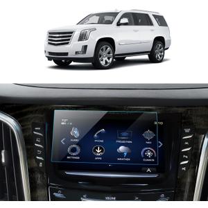 Car Screen Protector for 2013 2014 2015 2016 2017 2018 2019 Cadillac ATS/SRX Accessories Navigation Touchscreen Protector Film Tempered Glass HD Clear Anti-Glare 8''