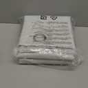 Amazon Basics Faux Linen Blackout Curtains for Bedroom and Living Room, 2-Piece Set with Grommets, 42" W x 63" L, White