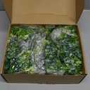 6FT Eucalyptus Garland with Flowers, 4 Pack Greenery Hanging Spring Eucalyptus Garland Suitable for Table Wedding Backdrop Arch Wall Party Thanksgiving UV Protected Indoor Outdoor Decorations