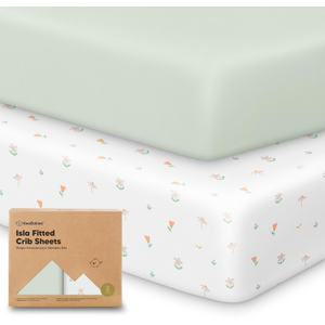 KeaBabies 2-Pack Baby Crib Sheets for Boys, Girls - 52x28 Viscose Derived from Bamboo Toddler Bed Sheets Neutral, Fitted Crib Mattress Cover for Standard Baby Bedding, Soft & Cozy (Wildflowers)