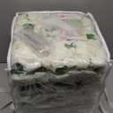 LJIE-House White Flower Wall Backdrop 12Pcs 15x15Inch Artificial 3D Rose Floral Wall Decor Wedding Background for Party Baby Shower Birthday Decor