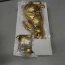 Set of 2 Easter Bunny Figurines, Gold Home Decor Resin Rabbit Statue, Easter Table Decor, Rabbit Figurines for Spring, Vintage Decorations Indoor Home Decor for Living Room Farmhouse Gift