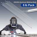 MorningRo 5 lb Aluminum Tig Welding Rod ER5356 3/32" x 39", Aluminum Welding Wire Filler Rod Tig Brazing Accessories, Low Splatter Corrosion Resistance