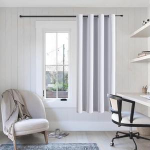 ChrisDowa Grommet Blackout Curtains for Bedroom - Thermal Insulated Room Darkening Curtains for Living Room (1 Panel Set, Greyish White, 52W x 54L)