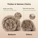 Bedsure Gentlesoft Fluffy Cozy Faux Fur Throw Blanket for Couch, Soft Fuzzy Plush Furry Blanket, Double-Sided Faux Rabbit Fur Thick Warm Chair Throws, Luxury Gifts for Women, 50" X 60", Light Brown