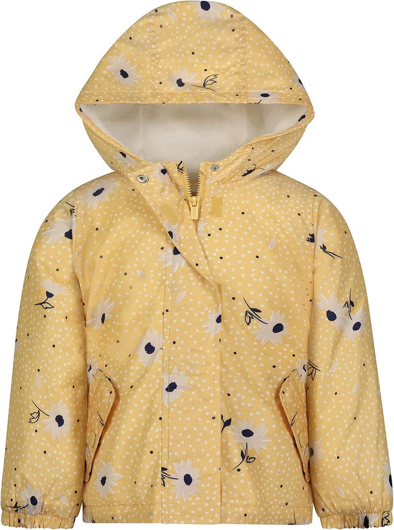 Carter's Girls' Fleece Lined Hooded Puffer Coat, M/5-6 (Yellow)