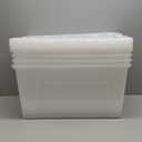 IRIS USA 54 Qt Stackable Plastic Storage Bins with Lids, 4 Pack - BPA-Free, Made in USA - See-Through Organizing Solution, Latches, Durable Nestable Containers, Secure Pull Handle - Clear