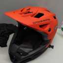 OutdoorMaster Full Face Mountain Bike Helmet for Men & Women-Two Removable Chin Pad Mountain Bike Helmet Grizzly, Ventilation Lightweight Racing Downhill DH BMX MTB Helmet (Large, Flaming Red)