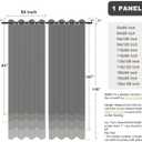 BONZER Outdoor Waterproof Curtains for Patio Privacy Grommet Light Filtering Outside Curtains for Gazebo, Porch, Pergola, Pavilion, 1 Panel, 54W x 84L inch, Charcoal