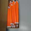 24 Pcs Flameless LED Taper Candles Battery Operated Candles 8.58'', 9.69'', 10.98'', 12.91'', 12.8'' Flameless Candlesticks Flickering for Halloween Christmas Church Wedding(Orange)