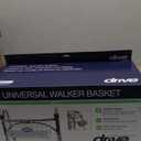 Drive Medical 10200B Walker Basket, Basket for Folding Walker With Cup Holder, White