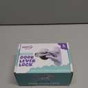 Door Lever Locks (4 Pack) - Prevents Toddlers from Opening Doors - Durable ABS with 3M Adhesive - Easy One-Hand Operation for Adults, No Tools Needed (White)