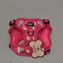 PUPTECK No Pull Dog Harness Small Sized Dog, Adjustable Reflective Escape Proof Easy Control, Comfortable Soft Padded Step in Pet Vest Harness, Fuschia, Small