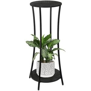 YINMIT Plant Stand Indoor,Round Potted Holder Rack,Flower Pot Stand Shelf,Round Supports Rack,Corner Plant Shelf for Balcony Garden Patio Living Room,Black