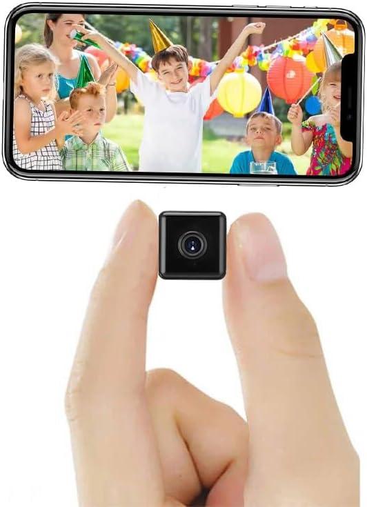 Mini Indoor Wireless WiFi Camera Small Home Security Cameras Body Small Outdoor HD Spy Micro Nanny Cam Pet Dog Babysitter House Security Camaras Room Cams No Need Wifi Cam Compatible with Android
