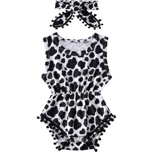 UNICOMIDEA 0-24 Months Baby Floral Romper Infant Playsuits Headband Jumpsuit Toddlers Outfits (White)