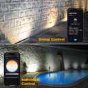 Smart Wall Washer Lights Adjustable Color Temperature 2700K-6500K,72W 9600lm 1%-100% Brightness Dimmable LED Bar Light APP & Remote Control for Outdoor, Compatible with Alexa/Google Assistant