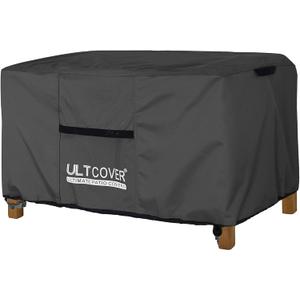 ULTCOVER Patio Coffee Table Cover, Waterproof Rectangular Outdoor Small Side Table Cover 48x26x18 inch, Black