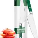 Misen 8" Chef Knife  High Carbon Japanese AUS-10 Stainless Steel  Hybrid German & Japanese Blade  Precision Kitchen Knife for Professionals & Home Cooks  Ultimate Cutting Performance - Green